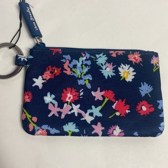 Vera Bradley Lighten Up zip ID case holder Scattered Wildflowers NWT - Picture 3 of 5